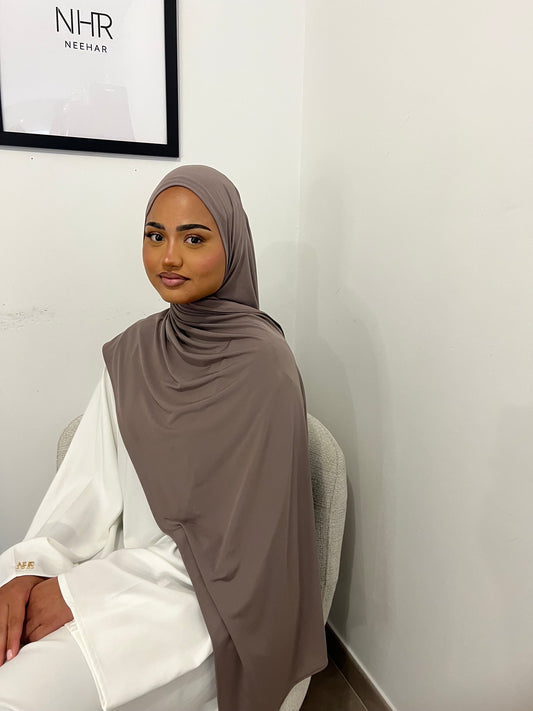 Hazelnut premium jersey scarf