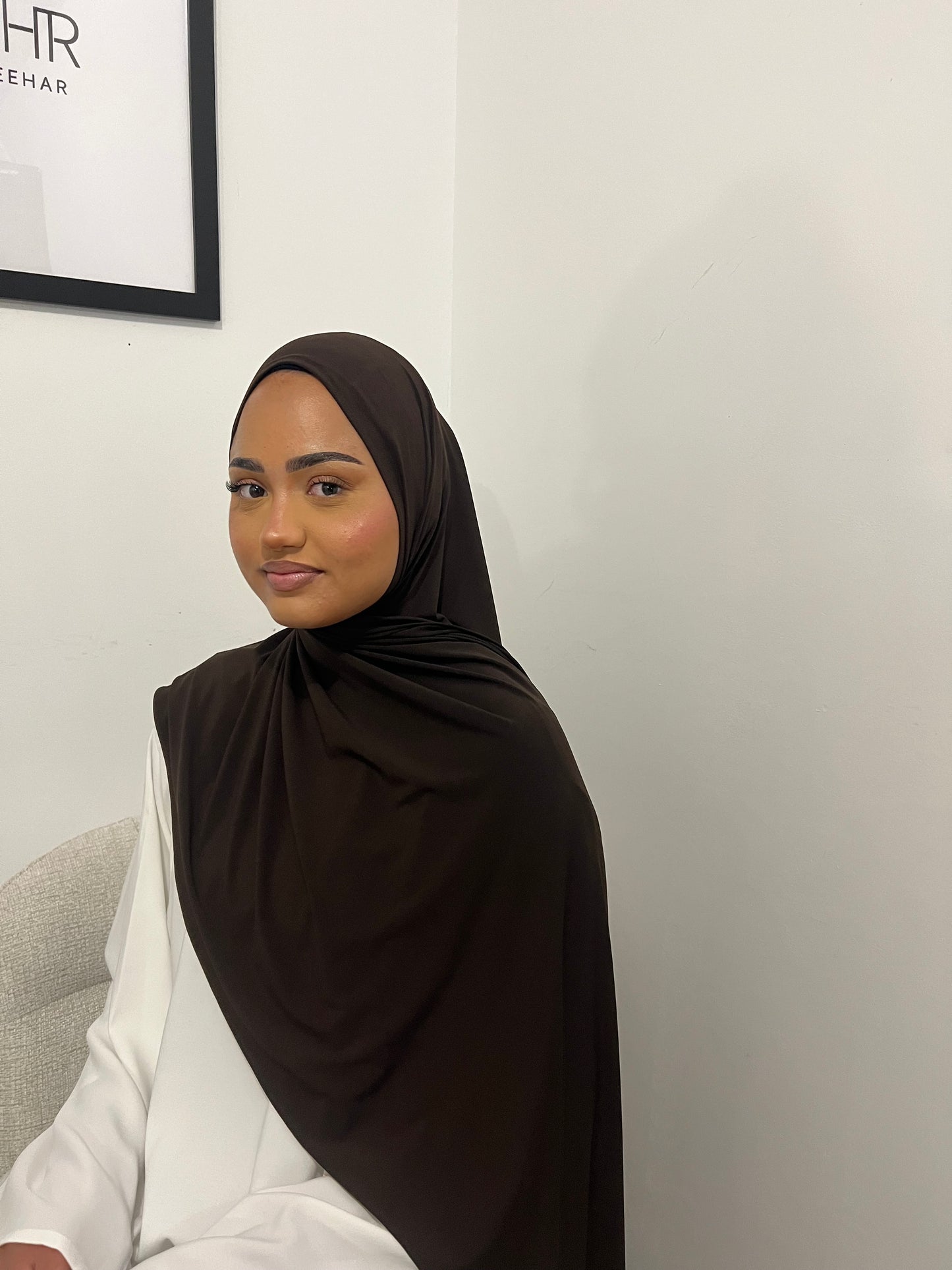 Chocolate premium jersey scarf