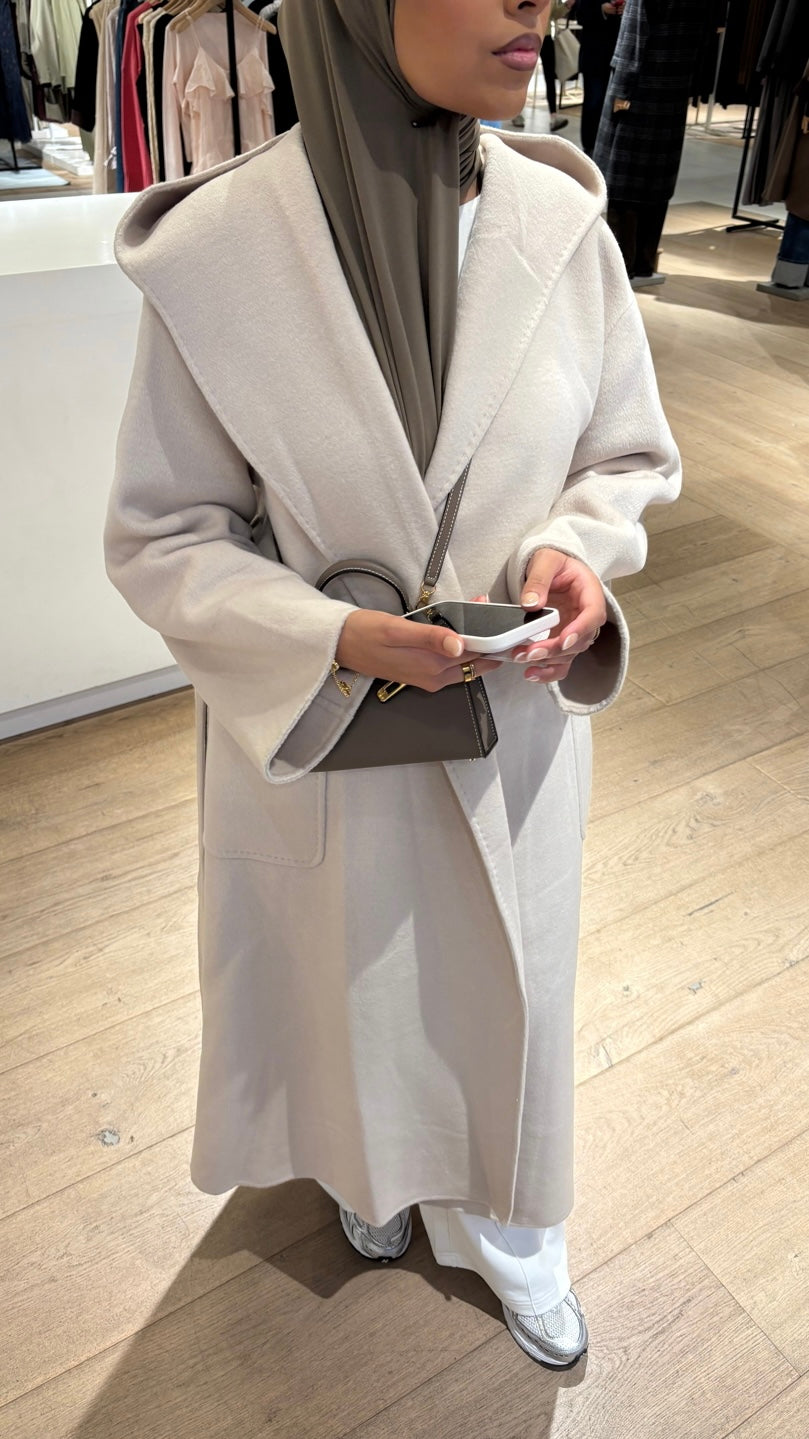 Wool cream coat