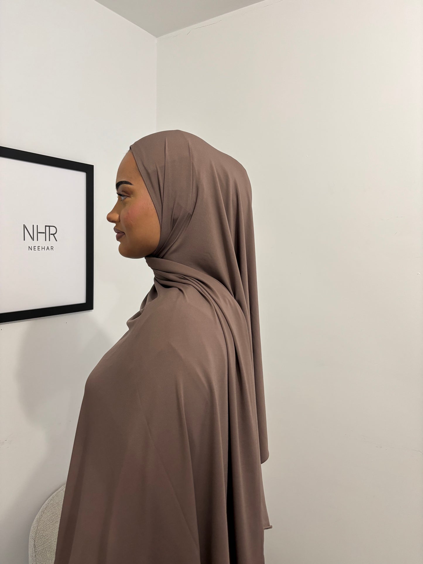 Hazelnut premium jersey scarf