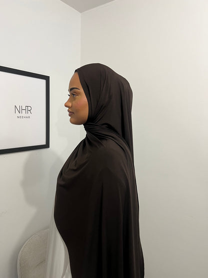 Chocolate premium jersey scarf