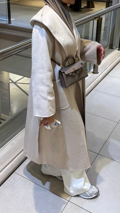 Wool cream coat